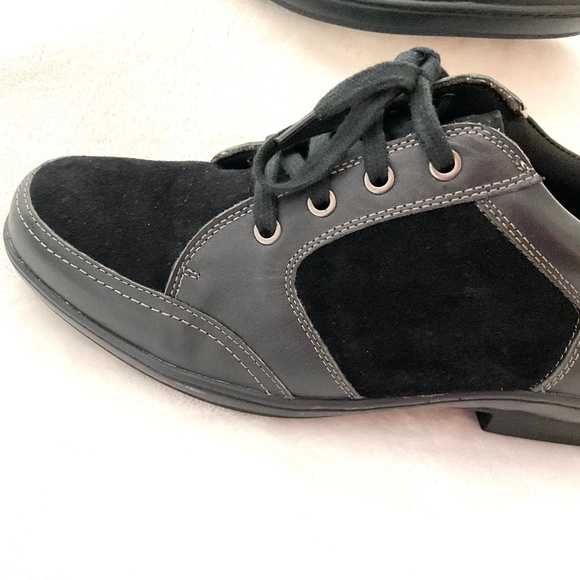 Black David Tate Leather Suede  Women's Helen Walking Oxfords Size 11 - Picture 14 of 16